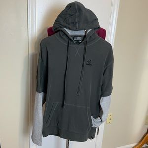 South Pole Men’s Gray 2 tone Pullover Sweatshirt Hoodie